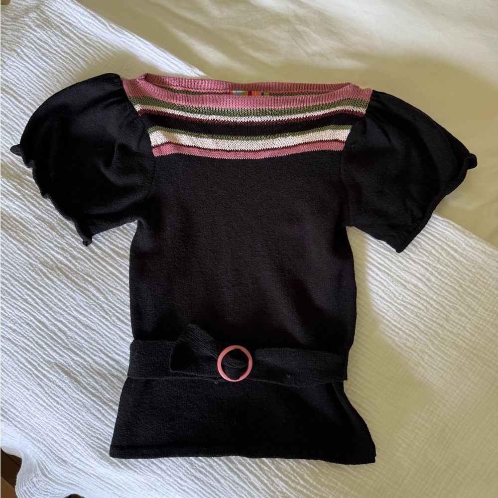 Petro Zillia Knit Top with Belt